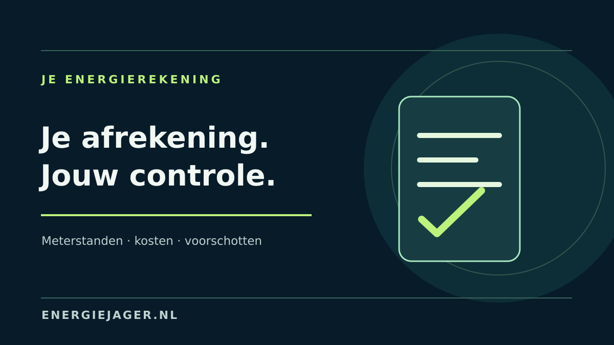 Illustratie bij Jaarafrekening energie controleren