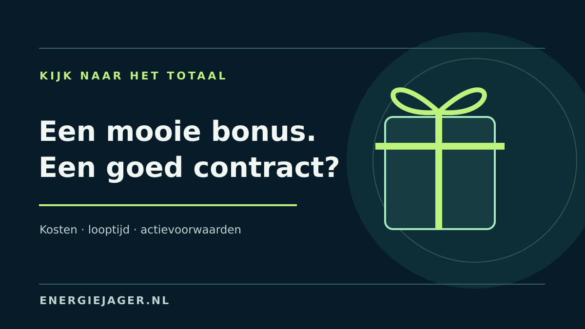 Illustratie bij Welkomstbonus of cashback bij energie: waar let je op?
